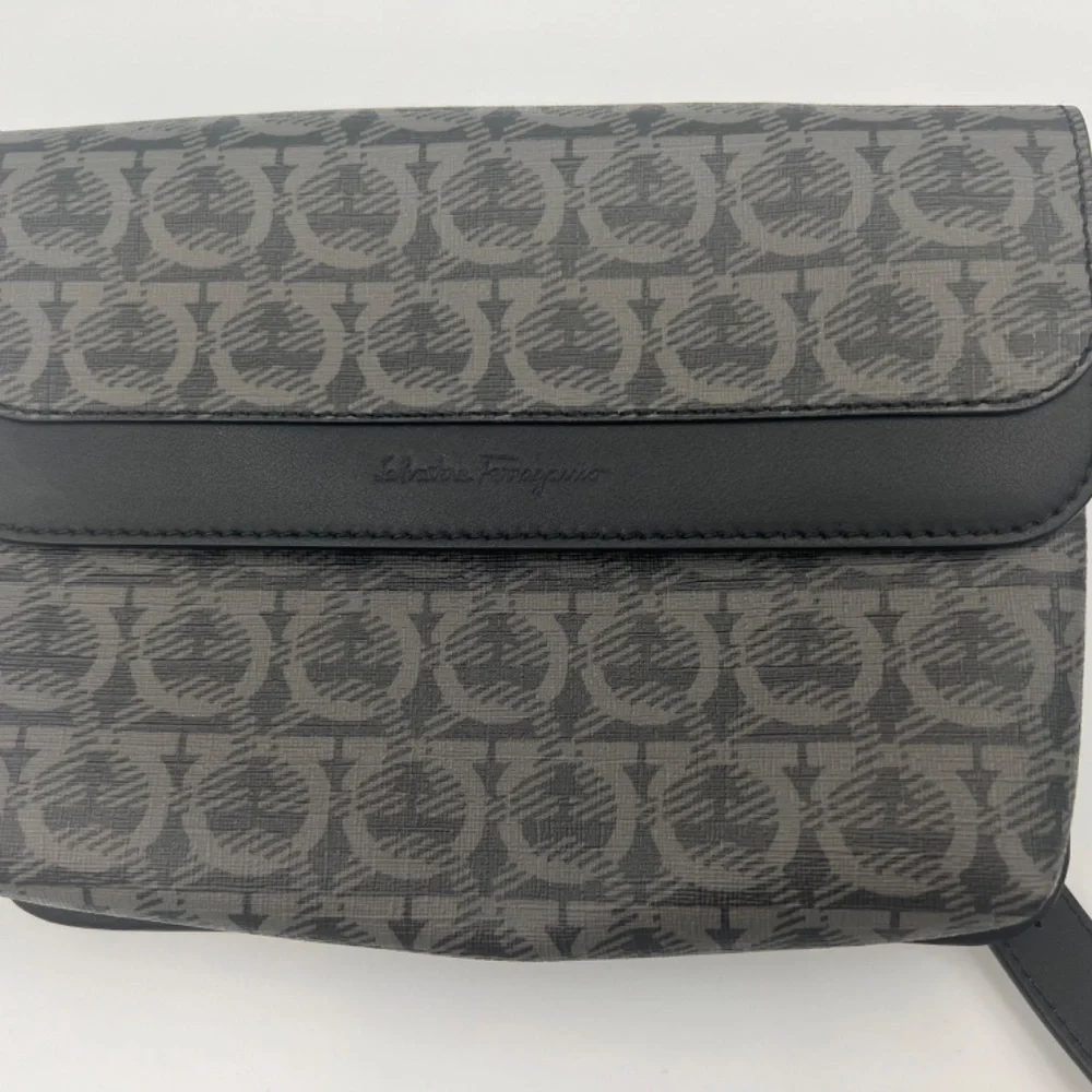 FERRAGAMO GREY Branded belt bag